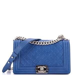 Chanel Boy Flap Bag Quilted Caviar Old #226371C45B